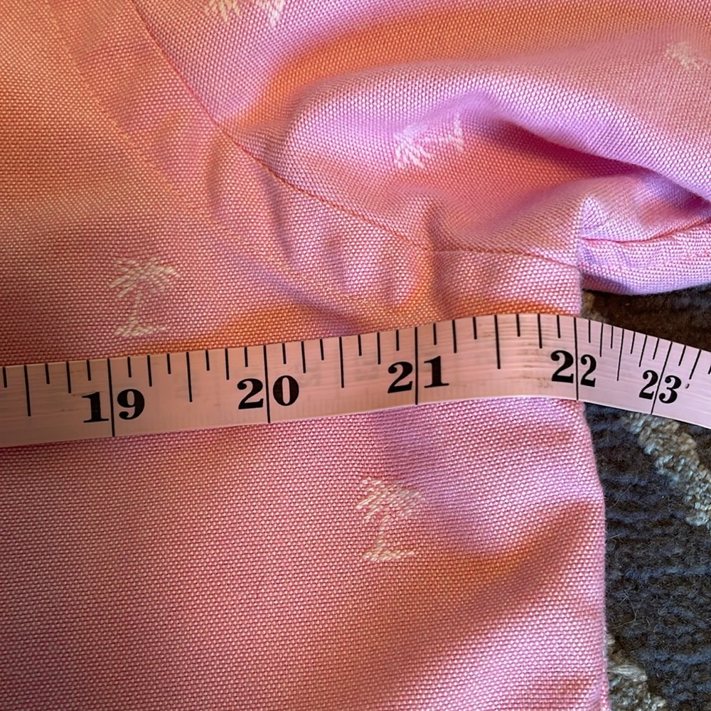 Ralph Lauren 100% Cotton Pink Short Sleeve Button Down Collared Shirt Palm Trees - Picture 8 of 9